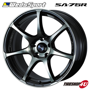 Weds Sport SA-75R 17x7.0J 5/114.3 +40 WBC ウォースブラッククリアー 新品ホイール1本価格 送料無料