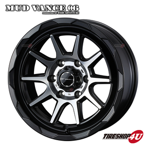 WEDS ADVENTURE MUD VANCE06 18x8.0J 6/139.7 +20 マットブラックポリッシュ 新品ホイール1本価格 送料無料