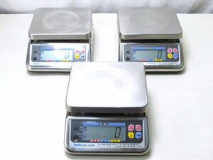 ★yamato 防水型デジタル上皿はかり 3000g ３個セット UDS-1VⅡ-WP 3kg スケール★D