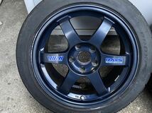 希少カラー！RAYS TE37C マグブルー17×9.5j+40/17×8.5j+40 PCD114.3 255/235/40ZR17 レイズ ボルクレーシングFD3S R34 R33基本手渡し限定_画像3