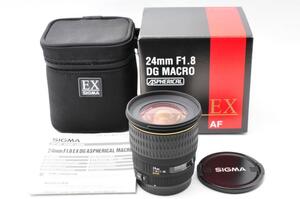 極美品 SIGMA AF 24mm F1.8 EX DG ASPHERICAL MACRO for CANON 元箱付き ★カメラ専門店にて検品済み シグマ キャノン用 