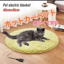 あったかペット用ホットカーペット ペット用 ペット電気毛布 犬 猫 電熱ヒーター犬猫 USB使用　グリーン_画像1