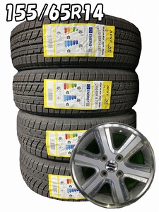 ★2022年製 155/65R14 75T Austone SP-901 新品 スタッドレス/スズキ 純正 中古 アルミホイール 4本【組み付け無料バランス込み】★