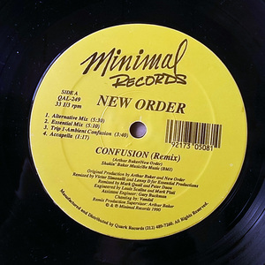 【12inch】NEW ORDER「CONFUSION」