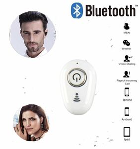 Bluetooth　イヤホン　ワイヤレスイヤホン iPhone　アンドロイド　対応 ブルートゥース 方耳　USB 充電 高音質 重低音 ホワイト