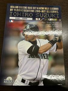 【記念アルバム切手付き】ICHIRO（イチロー）マリナーズ（MARINERS）２００１年～９年連続２００本安打達成記念アルバム　80円切手１０枚