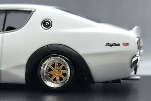 1/43　日産　スカイライン改　ケンメリ2Dr　2000GT-R　ＳＳＲマークⅢ　ホイール　 アルミ製 　深リム 街道レーサー　国産名車コレクション