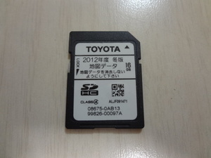 トヨタ 2012年度冬版 16GB 地図データ SDカード 08675-0AB13 中古 検)ECLIPSE/FUJITSU/富士通テン/エクリプス/更新/バージョンアップ