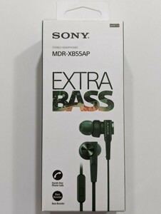 SONY/MDR-XB55AP(G)/グリーン/密閉型インナーイヤホン/マイク付/ソニー/外国語表記