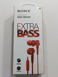 SONY/MDR-XB55AP(R)/レッド/密閉型インナーイヤホン/マイク付/ソニー/外国語表記