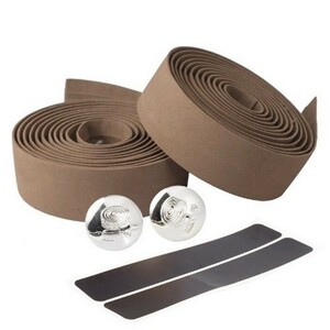  bicycle bar tape [ Brown ] end tape & cap attaching * slip prevention .! cushion material steering wheel tape bike cycling [ tea color ] tea 