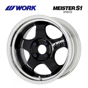 送料無料 ワーク MEISTER S1 2PIECE BIG CALIPER 8.5J-15 +57～－18 5H-100 (15インチ) 5H100 8.5J+57～－18【1本単品 新品】