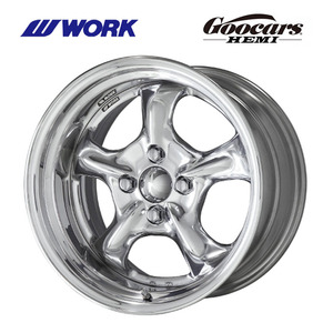 送料無料 ワーク Goocars HEMI DEEP RIM Odisk 9J-15 +85～－3 4H-100 (15インチ) 4H100 9J+85～－3【1本単品 新品】