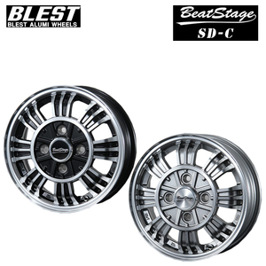 送料無料 ブレスト Beat Stage SD-C CSL 4.5J-14 +45 4H-100 (14インチ) 4H100 4.5J+45【4本セット 新品】