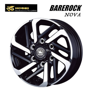 送料無料 コーセイ BAREROCK NOVA 6J-15 +35 6H-139.7 (15インチ) 6H139.7 6J+35【1本単品 新品】