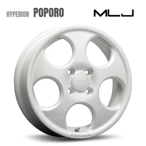 送料無料 MLJ HYPERION POPORO 4.5J-15 +45 4H-100 (15インチ) 4H100 4.5J+45【4本セット 新品】