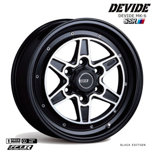 送料無料 SSR DEVIDE MK-6 BLACK EDITION 8J-18 +38 6H-139.7 (18インチ) 6H139.7 8J+38【4本セット 新品】