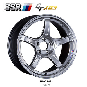 送料無料 SSR GTX03 9.5J-18 +22 5H-114.3 (18インチ) 5H114.3 9.5J+22【4本セット 新品】