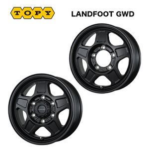 送料無料 トピー LANDFOOT GWD 7J-16 +35 5H-114.3 (16インチ) 5H114.3 7J+35【2本セット 新品】