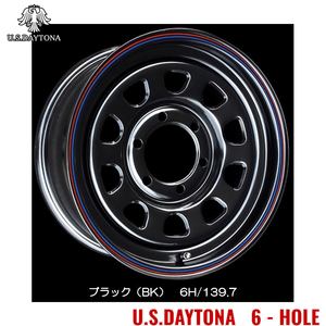 送料無料 トラストジャパン RED LINE U.S.Daytona 6HOLE 6.5J-16 +45 6H-139.7 (16インチ) 6H139.7 6.5J+45【2本セット 新品】