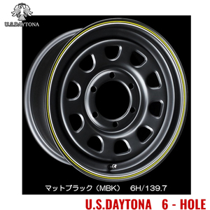 送料無料 トラストジャパン RED LINE U.S.Daytona 6HOLE 7J-16 +35 6H-139.7 (16インチ) 6H139.7 7J+35【4本セット 新品】