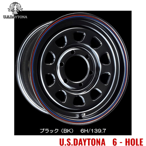 送料無料 トラストジャパン RED LINE U.S.Daytona 6HOLE 6.5J-16 +45 6H-139.7 (16インチ) 6H139.7 6.5J+45【1本単品 新品】