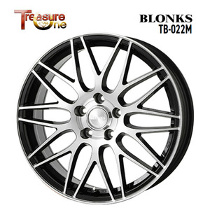 送料無料 トレジャーワン BLONKS TB-022M 7.5J-18 +38 5H-114.3 (18インチ) 5H114.3 7.5J+38【4本セット 新品】