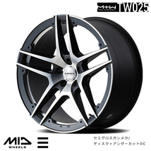 送料無料 マルカサービス MTW TW025 8.5J-18 +35 5H-114.3 (18インチ) 5H114.3 8.5J+35【2本セット 新品】_画像1