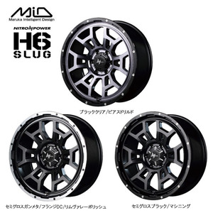 送料無料 マルカサービス NITRO POWER H6 SLUG 6.5J-17 +45 4H-100 (17インチ) 4H100 6.5J+45【1本単品 新品】