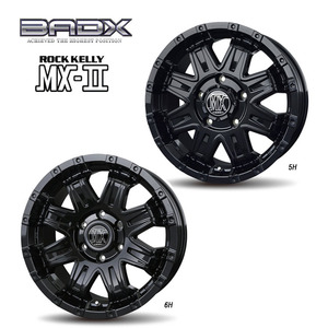 送料無料 バドックス ROCK KELLY MX-II 7.5J-17 +25 6H-139.7 (17インチ) 6H139.7 7.5J+25【4本セット 新品】