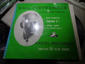 フルトヴェングラー指揮ウィーン・フィル/ベートーヴェン:交響曲第1番,ベルリン・フィル/ベートーヴェン:レオノーレ(ANGEL:HA-1048 LP