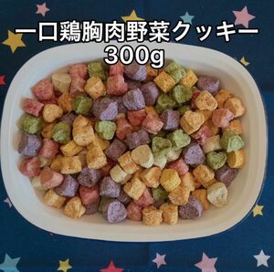 犬おやつ無添加 手作り彩りミックス鶏胸肉野菜クッキー300g 