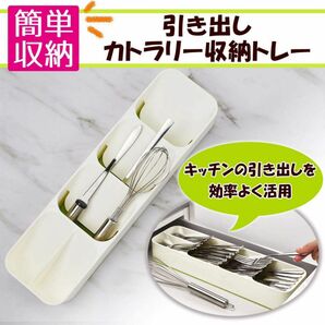 引き出し カトラリー収納トレー 引き出し収納用 カトラリー収納ケース ホワイト 収納 カトラリー 箸 キッチン