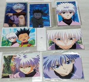 ハンターハンター ブロマイド 7枚 セット / ゴン キルア / スペシャル 1枚 ノーマル 6枚 / HUNTER×HUNTER 冨樫義博 旧アニメ グッズ