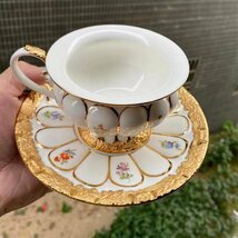 MEISSEN 手作り　マイセン カップ＆ソーサー 2点セット 洋食器 アフタヌーンティー　ホワイト_画像2