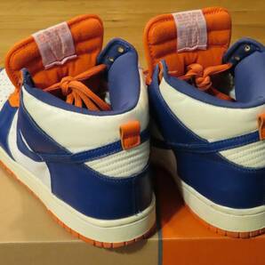 ナイキ ダンク ハイ NIKE DUNK HIGH WHITE/BLUE RIBBON-ORANGE BLAZE 304717-141 US9 27cmの画像2