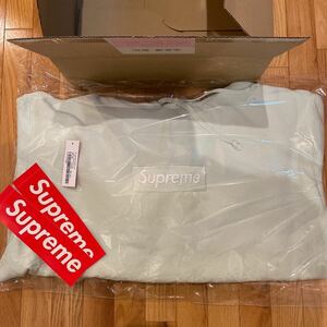 新品未開封 Supreme シュプリーム Boxlogo Hooded Sweatshirs サイズL ライトグリーン ボックスロゴ スウェット パーカー 薄緑 ステッカー