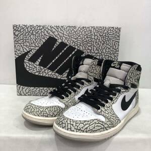 【NIKE】Air Jordan 1 High OG White Cement ナイキ 27.5cm GRY DZ5485-052 ハイカットスニーカー ts202312