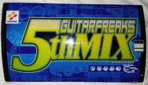 アーケード版 ギターフリークス 5thMIX 筐体用看板　GuitarFreaks GUITARFREAKS ギタフリ ギタドラ GITADORA BEMANI パネル マーキー