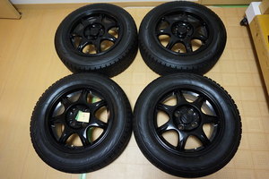 エンケイ/ENKEI 14×6JJ ＋45 4H PCD100/ice FRONTAGE 175/65R14 バリ山　スタッドレス 4本セット