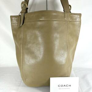 【美品】1円〜 OLDCOACH オールドコーチ 335　カーフ レザー 本革　トート バッグ　ブラウン ライト ゴールド金具　ヴィンテージ　肩掛け