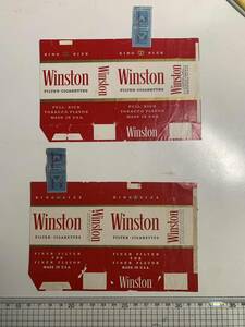 煙草パッケージ　大コレクター所持品　琉球で販売する煙草Winston2種　タバコラベルたばこ箱