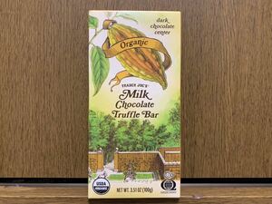 新品未開封 Trader Joe's トレーダージョーズ ミルクチョコレートトリュフバー Organic Milk Chocolate Truffle Bar アメリカお土産