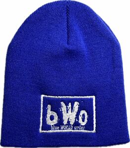 bWo ブルー・ワールド・オーダー ロゴ刺繍 ニット帽　未着用新品 アクリルビーニー