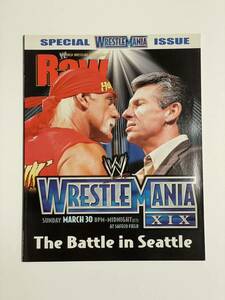 プロレス輸入雑誌 WWE Raw Magazine レッスルマニア19特集号 2003年3月発売 ハルク・ホーガン ビンス・マクマホン