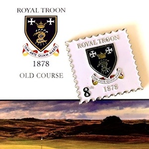 全英オープン/THE OPEN ロイヤルトゥルーン ゴルフクラブ 公式 切手型 ポステージスタンプ/8番 マーカーメタル製 ROYAL TROON /稀少
