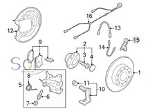 アウディ Q3(8UCHP 8UCZD 8UCUL 8UCCZF 8UCPSF) TT(8JCDL 8JCES 8JBWA) リア ABSセンサー スピードセンサー 左右セット 1K0927807_画像3