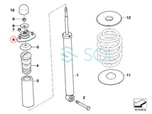 BMW E83 X3 リア ショック アッパーマウント サポートベアリング 左右共通 2.5i 3.0i 33503450542 33503413925 33503401685 出荷締切18時_画像4