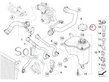 BMW F01 F02 G11 G12 ラジエーター エクスパンションタンクキャップ 730Ld 730d 740i 740Li 740e 17117521071 出荷締切18時_画像2