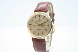 【現状品】OMEGA Seamaster De Ville Tiffany Auto Day/Date 14K Case Mens オメガ シーマスター ティファニー #W750